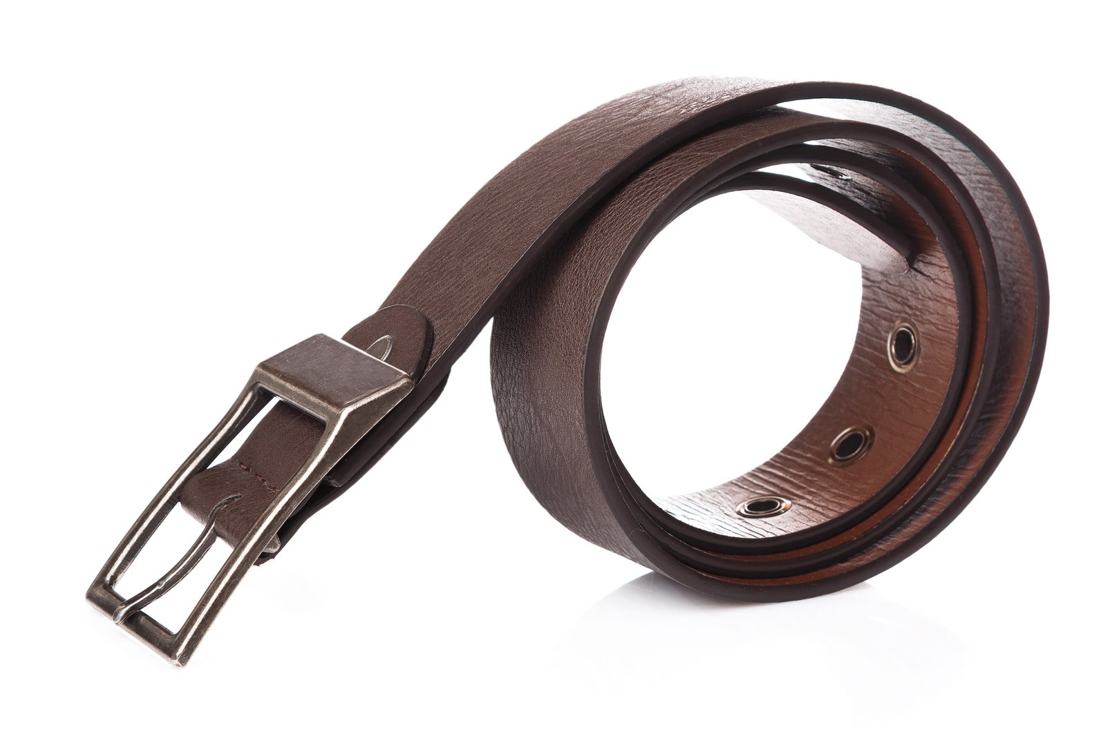 Brown leather belt
