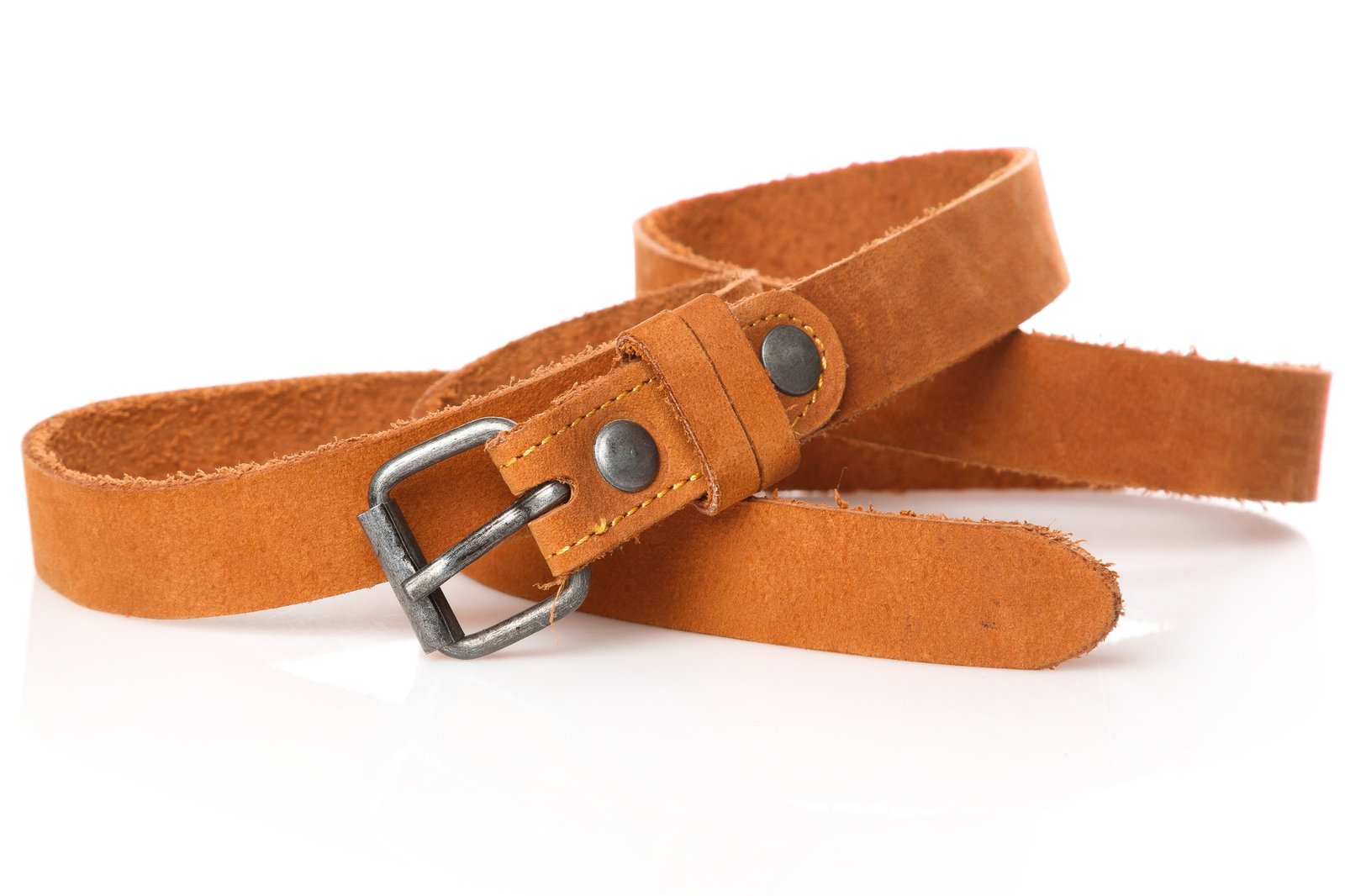 Brown leather belt